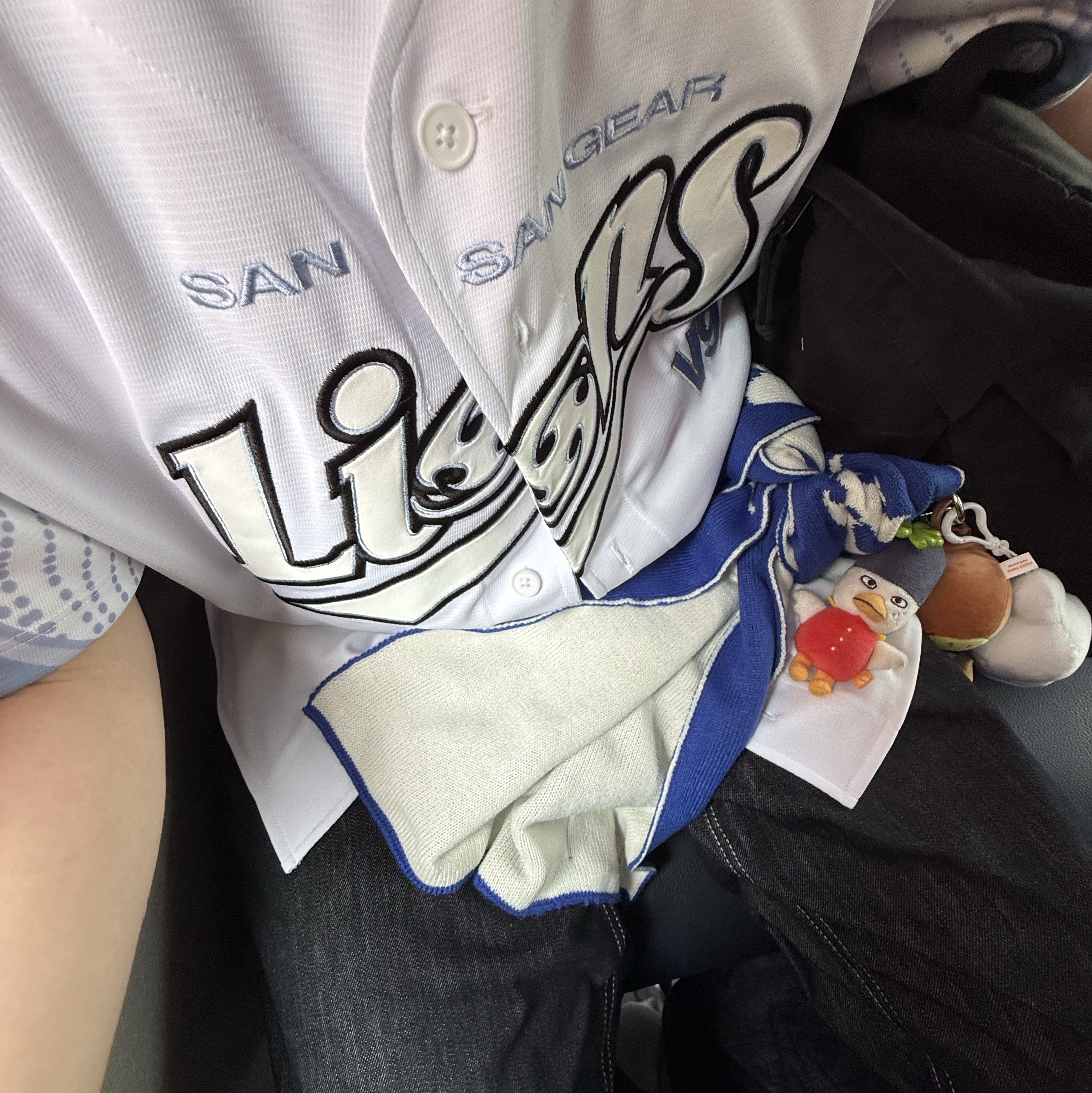 Riize Valentines Dayze 10cm Doll Keyring Sohee, Sansan Gear x Samsung Lions Jersey White 착용 스타일 - 1