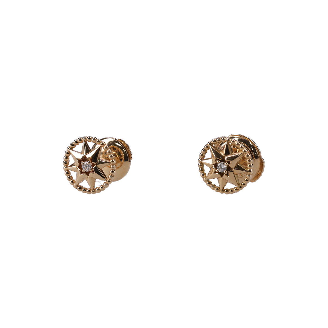 ITWFAQQUBSDN Dior Rose de Vent Earrings Small Diamond Yellow Gold - 대표 이미지 #1