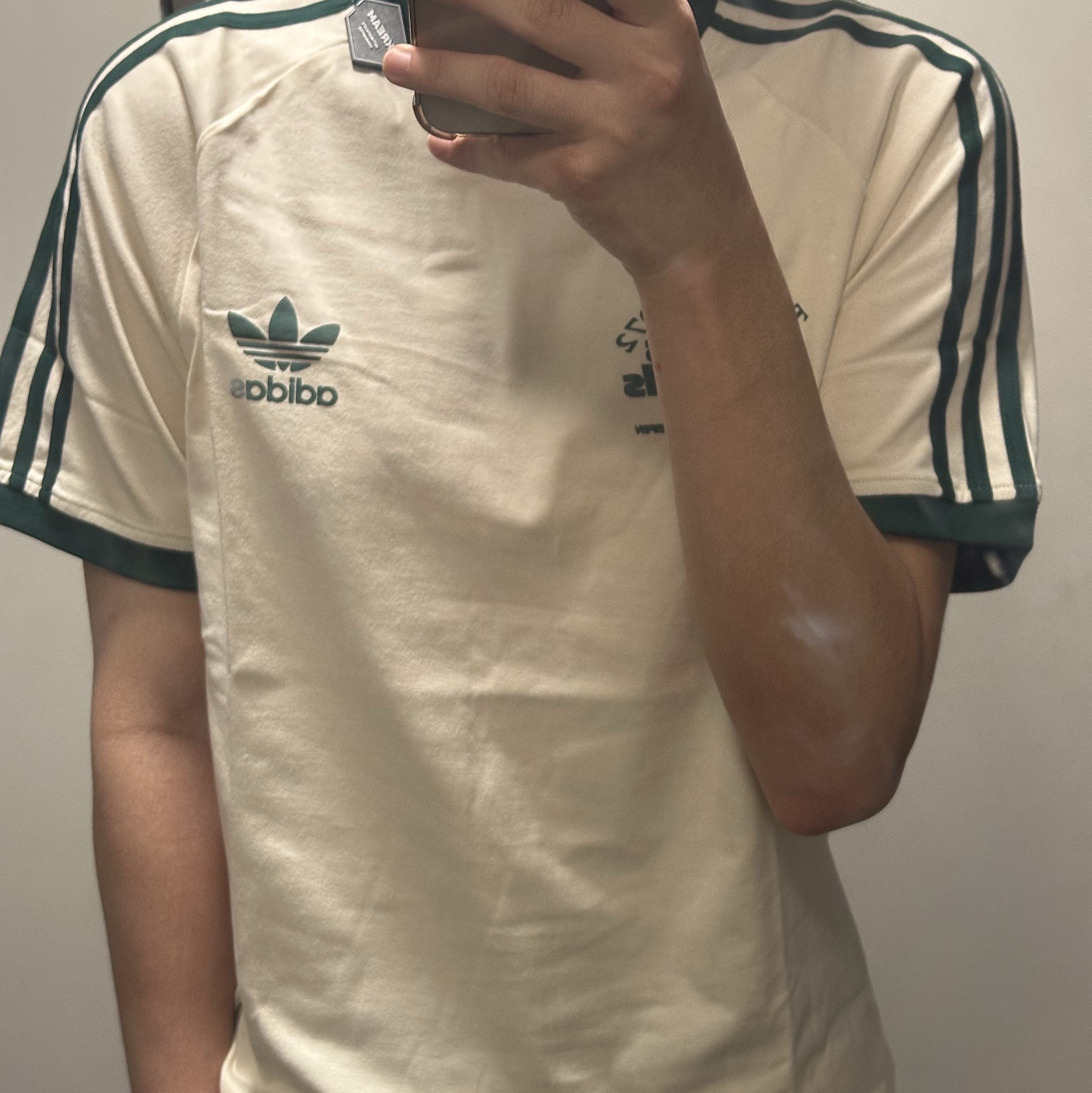 Adidas Sport Graphic Cali T-Shirt Wonder White - KR Sizing 착용 스타일 - 2