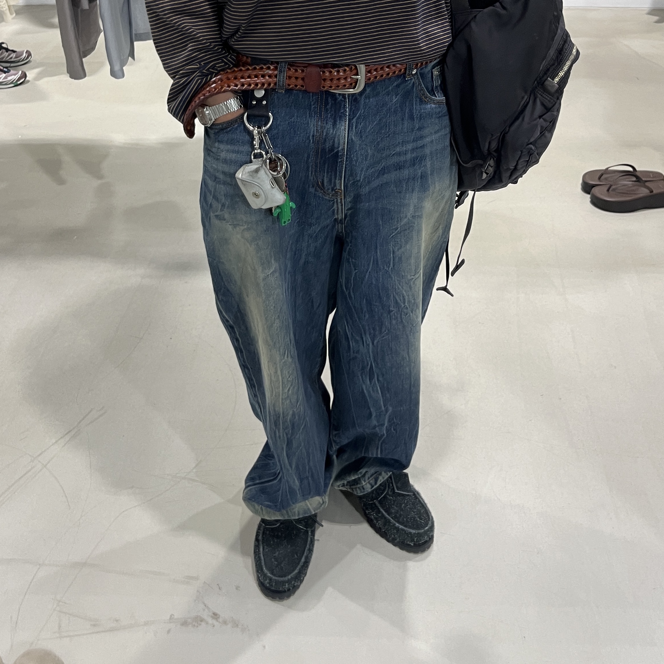 Timberland x Sculpstore 3-Eye Boat Shoes Black - Wide 착용 스타일