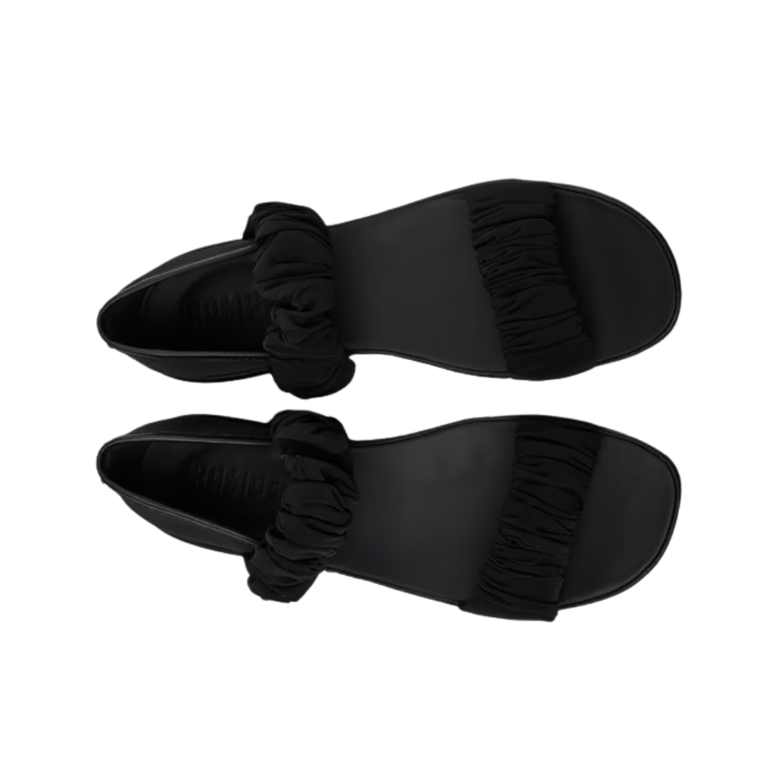 (W) 캠퍼 라이트 리사이클 페트 레더 샌들 블랙((W) Camper Right Recycled Pet Leather Sandals Black) - 2