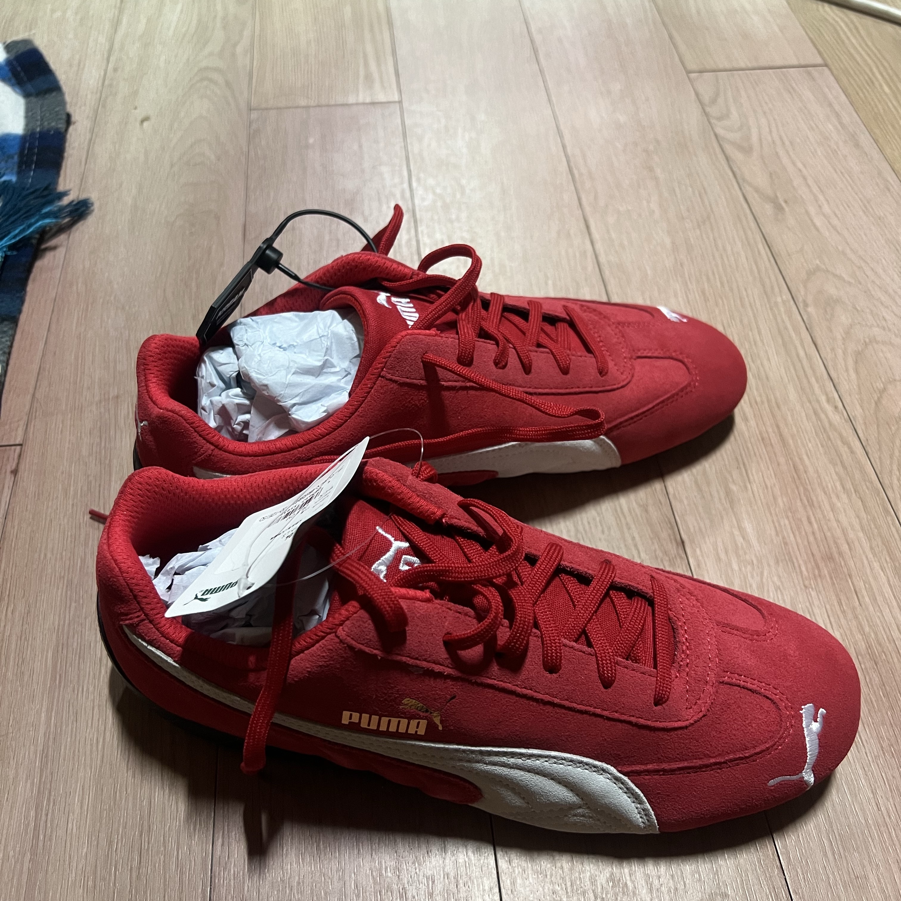 Puma Speedcat LS High Risk Red White 착용 스타일 - 2