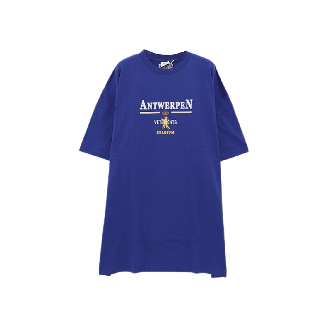 베트멍 앤트워프 로고 티셔츠 블루(Vetements Antwerp Logo T-Shirt Blue)