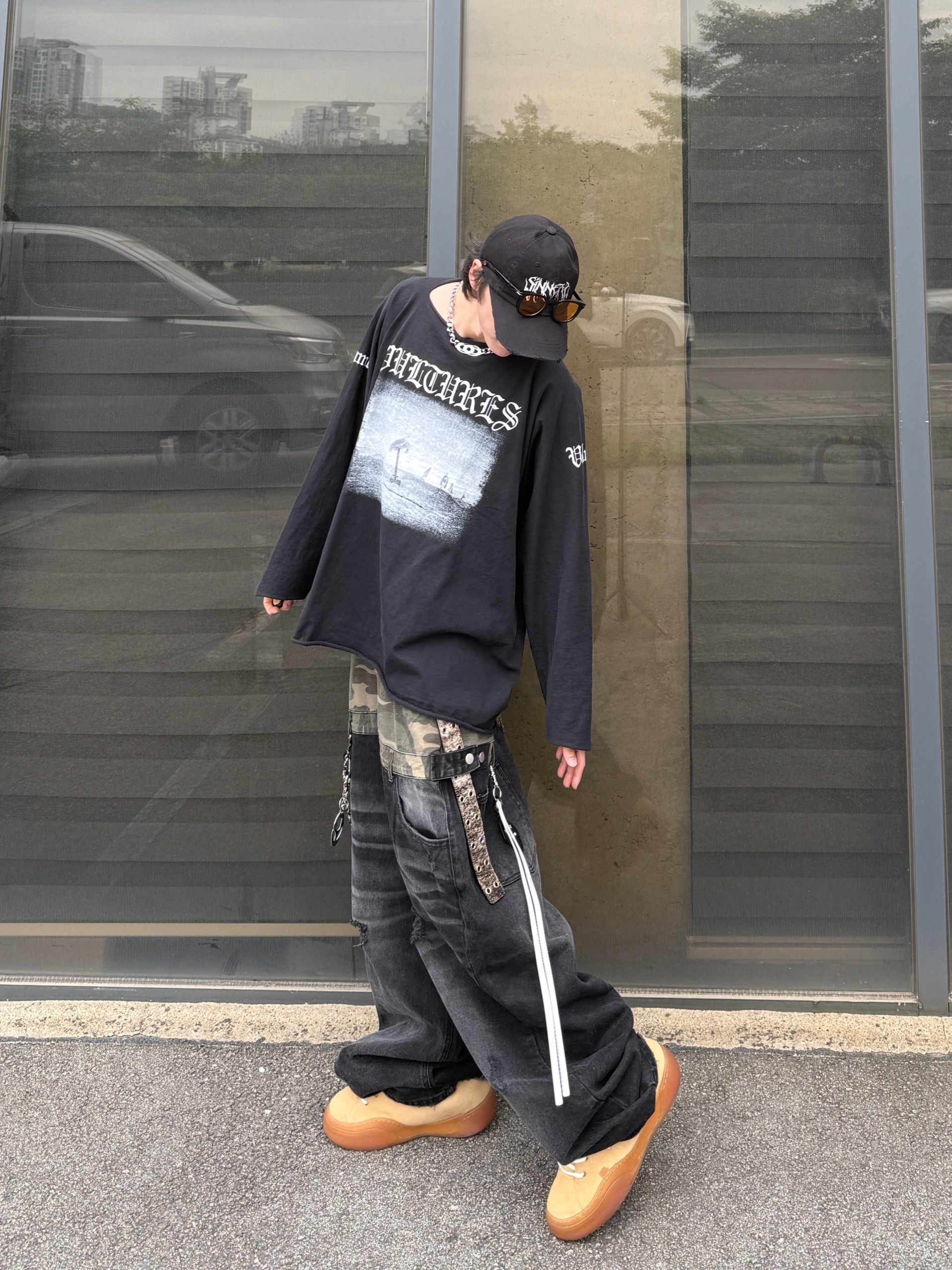 ERL Vamp Skate Shoe Pirate Black, ERL Vamp Skate Shoe Natural Brown 착용 스타일 - 8