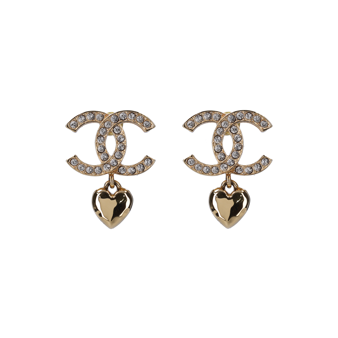 [A등급] 샤넬 ABA272 이어링 메탈 스트라스 메탈 골드([A등급] Chanel Vintage Earings Metal Strass & Gold Crystal) - 1