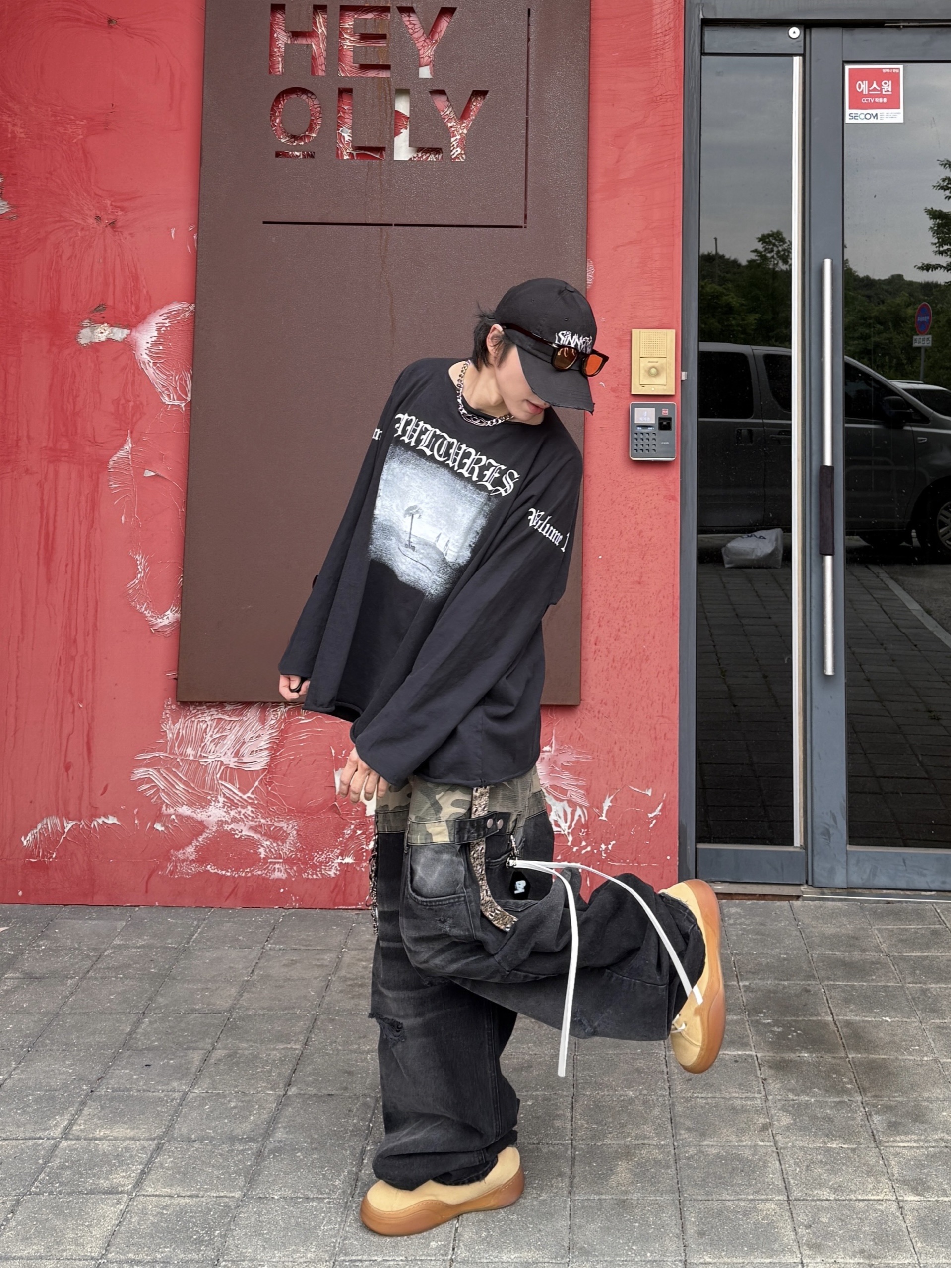 ERL Vamp Skate Shoe Pirate Black, ERL Vamp Skate Shoe Natural Brown 착용 스타일 - 3