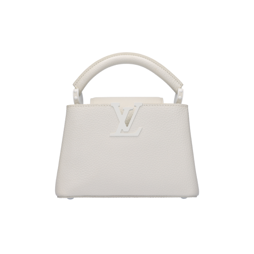 IT4SI5MTU6WN Louis Vuitton Capucines Mini East-West MM Leather White