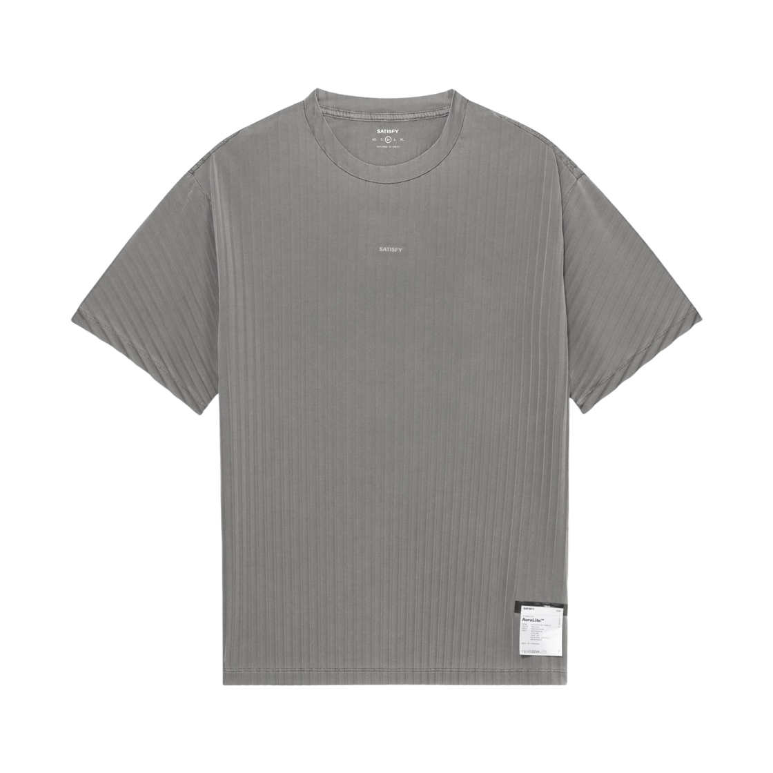 새티스파이 아우라라이트 플리츠 티셔츠 미네랄 그래파이트(Satisfy Auralite Pleated T-Shirt Mineral Graphite)