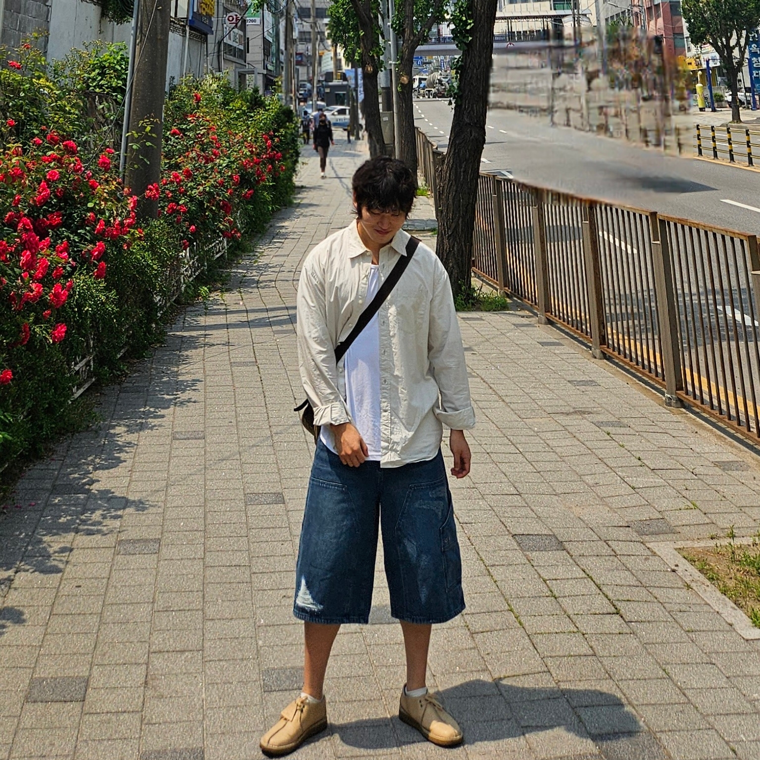 Clarks Desert Trek Sand Suede 착용 스타일 - 2