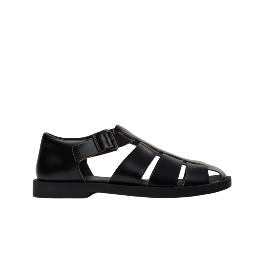 K101011-001 Camper Don Leather Sandal Black