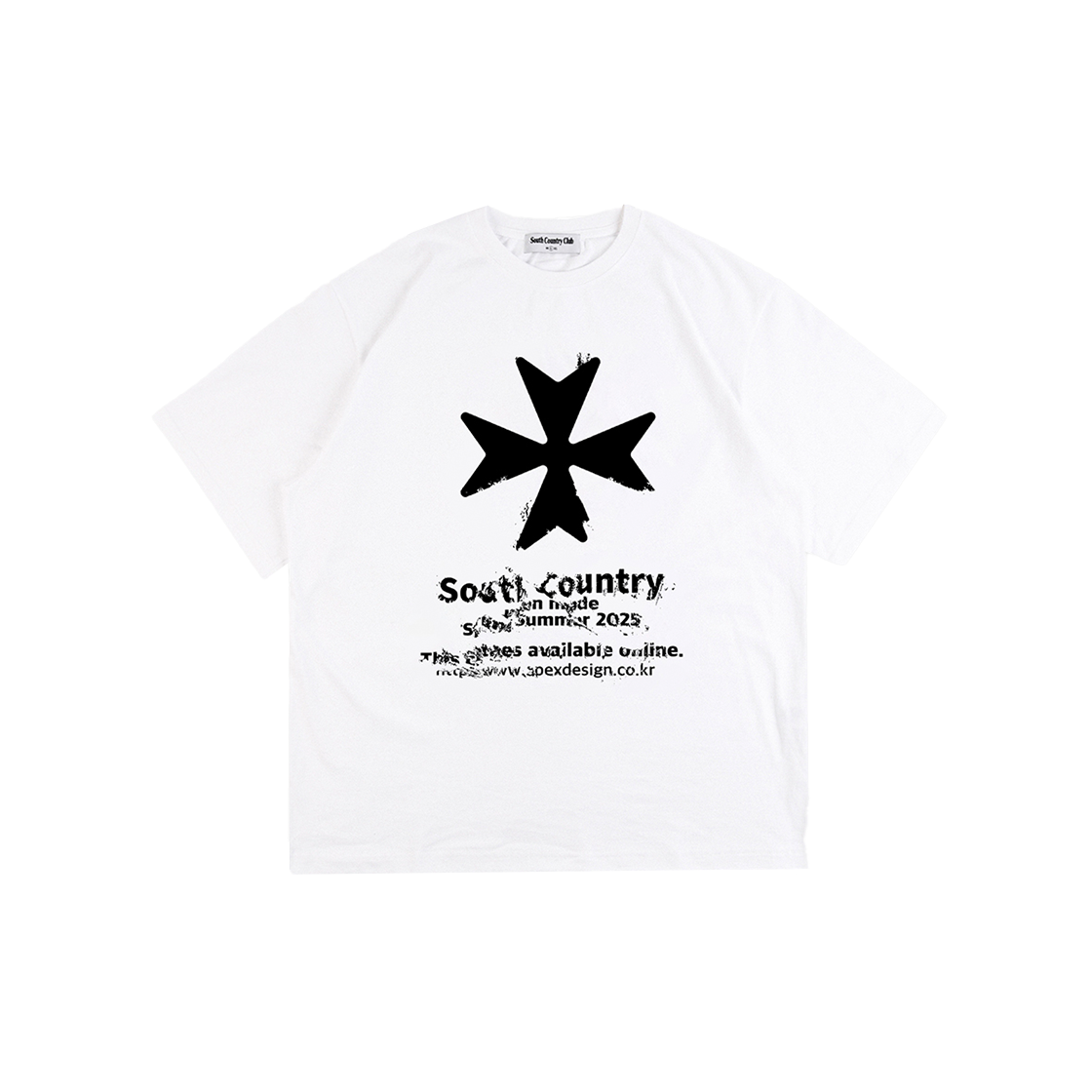 에이펙스디자인 데미지 로고 티셔츠 화이트(ApexDesign Damage Logo T-Shirts White)