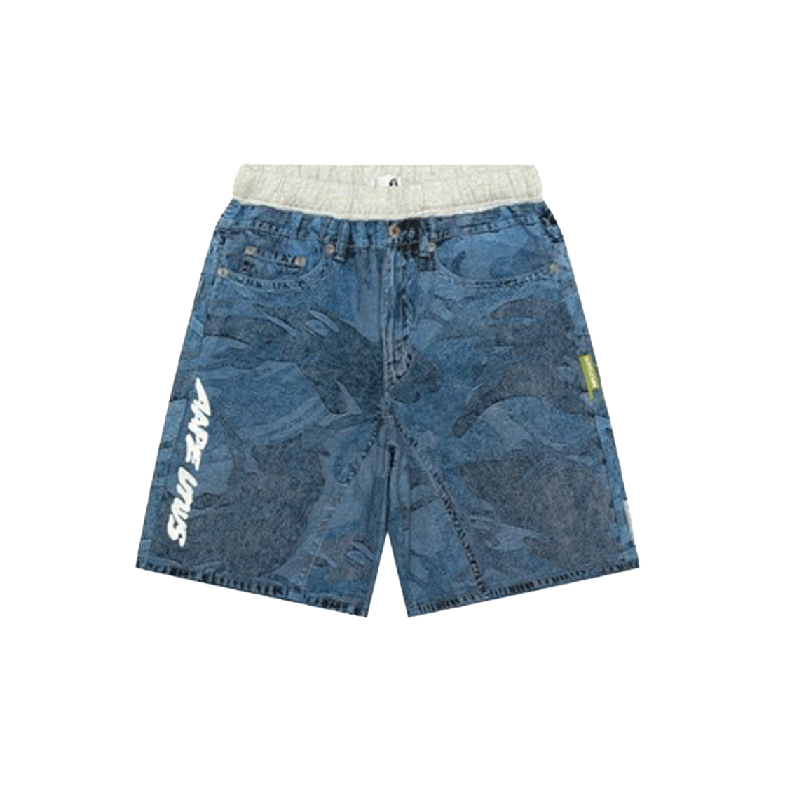 KM5BPASAP38BL AAPE Aaper Sweat Shorts Blue - 25SS