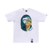 BAPE x Van Gogh Museum Ape Head Canvas Art T-Shirt White
