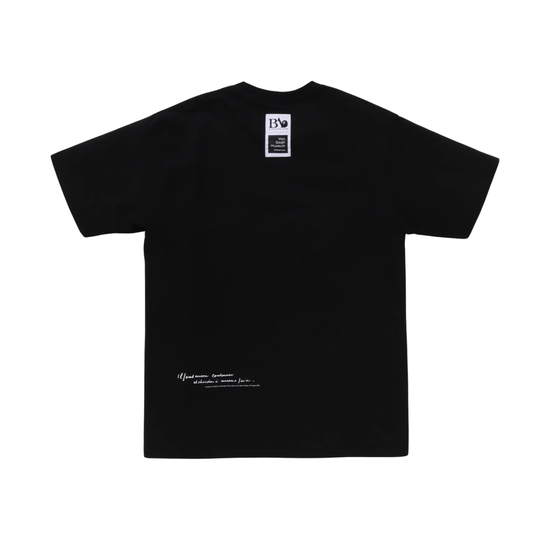 베이프 x 반 고흐 뮤지엄 컬리지 티셔츠 블랙 옐로우(BAPE x Van Gogh Museum College T-Shirt Black Yellow) - 2