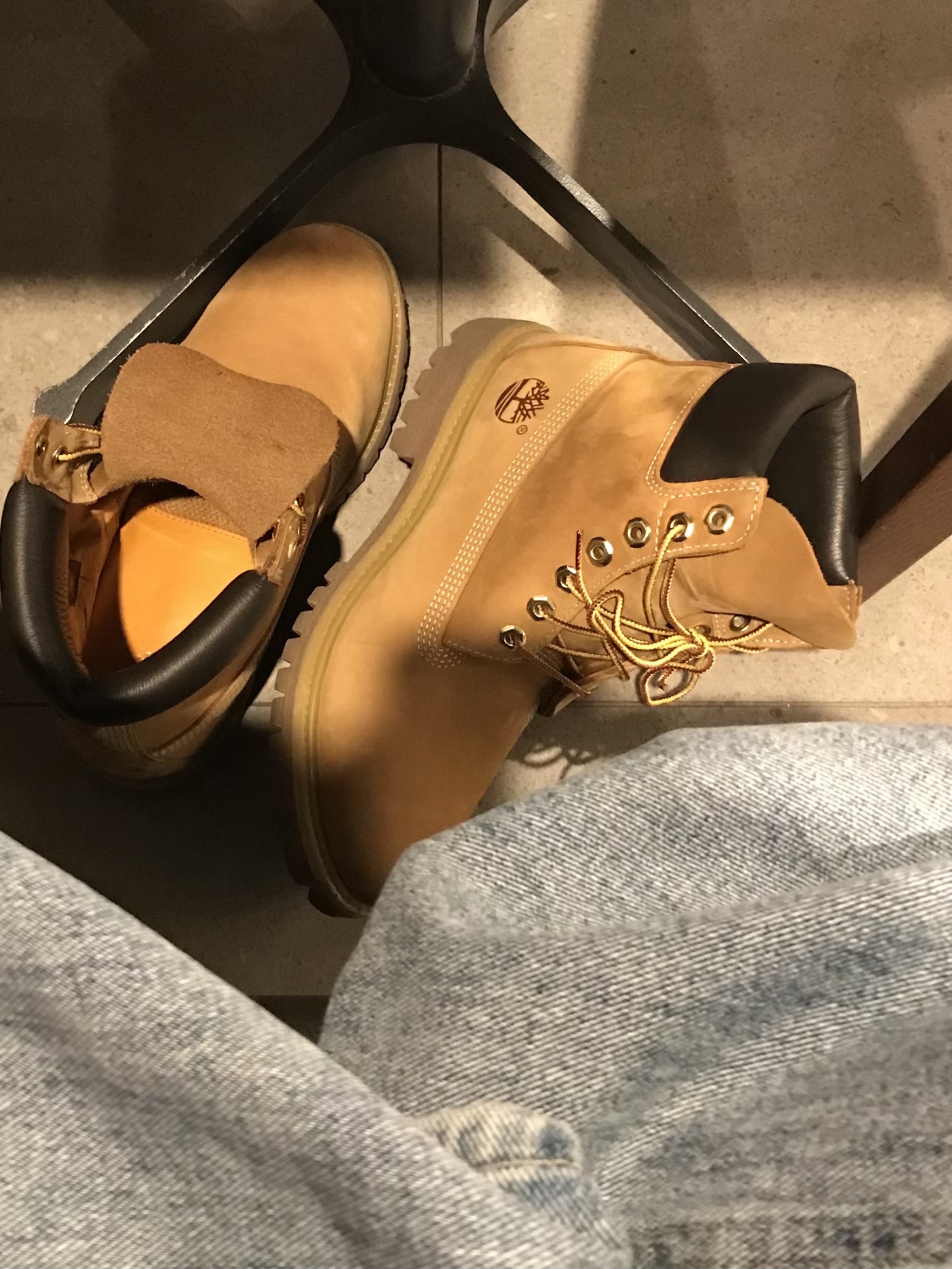 Timberland Premium 6 inch Waterproof Boot Wheat Nubuck - Wide 착용 스타일 - 3