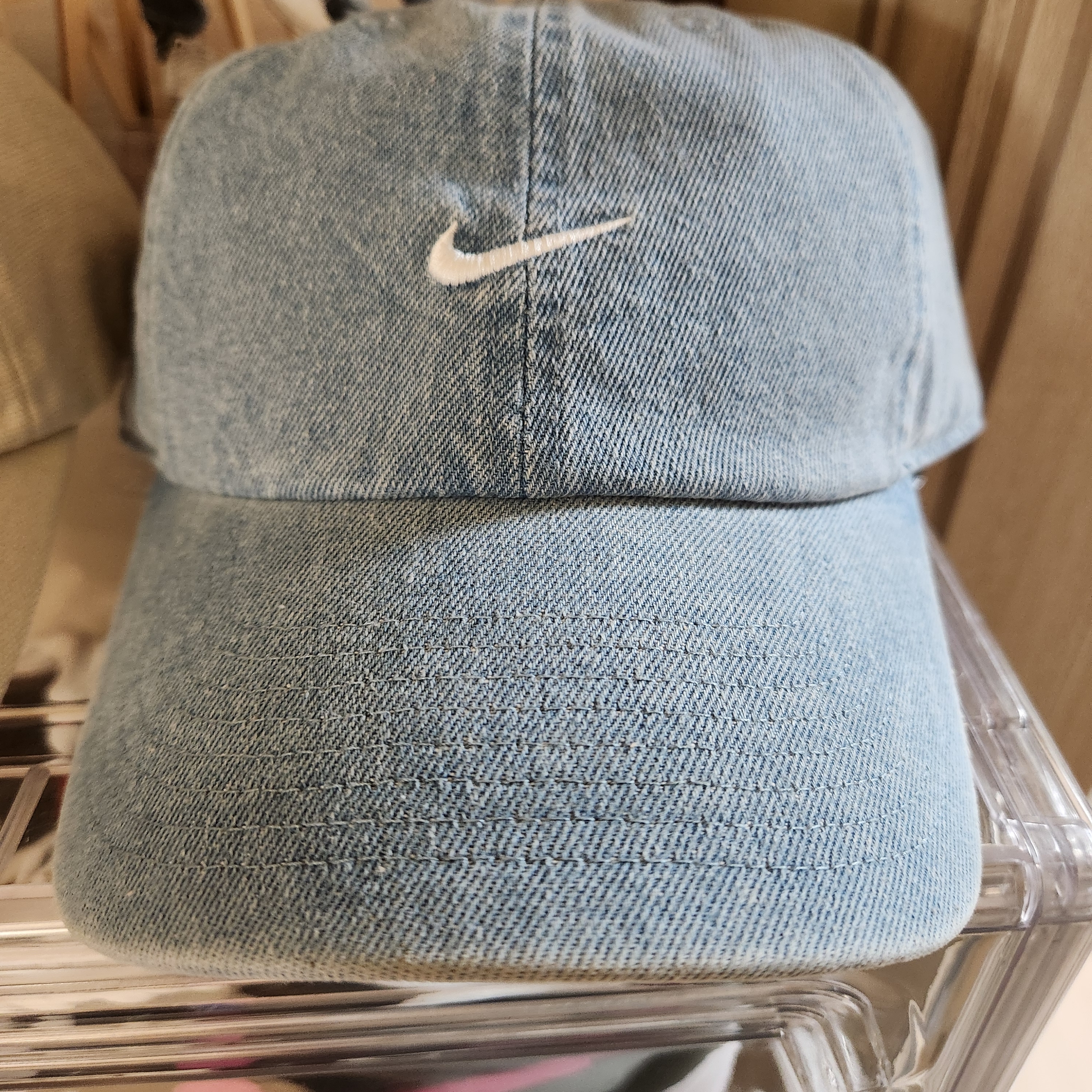 Nike Club Unstructured Denim Cap Aegean Storm Thunder Blue 착용 스타일