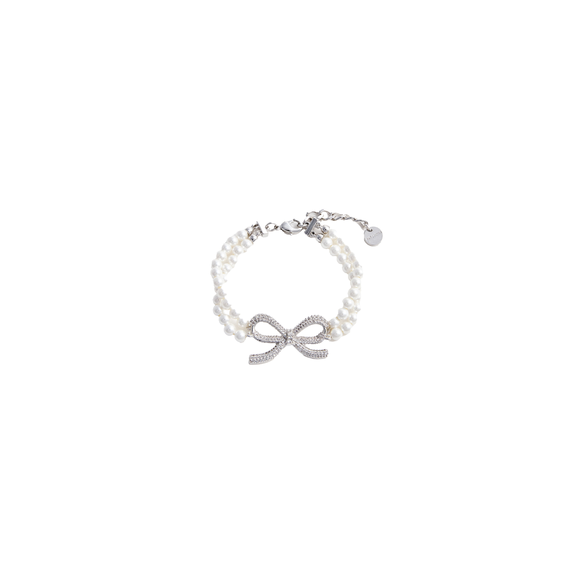 셀프 포트레이트 우먼 더블 펄 보우 브레이슬릿 - 25FW(Self Portrait Women Double Pearl Bow Bracelet - 25FW)