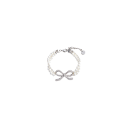 Self Portrait Women Double Pearl Bow Bracelet - 25FW