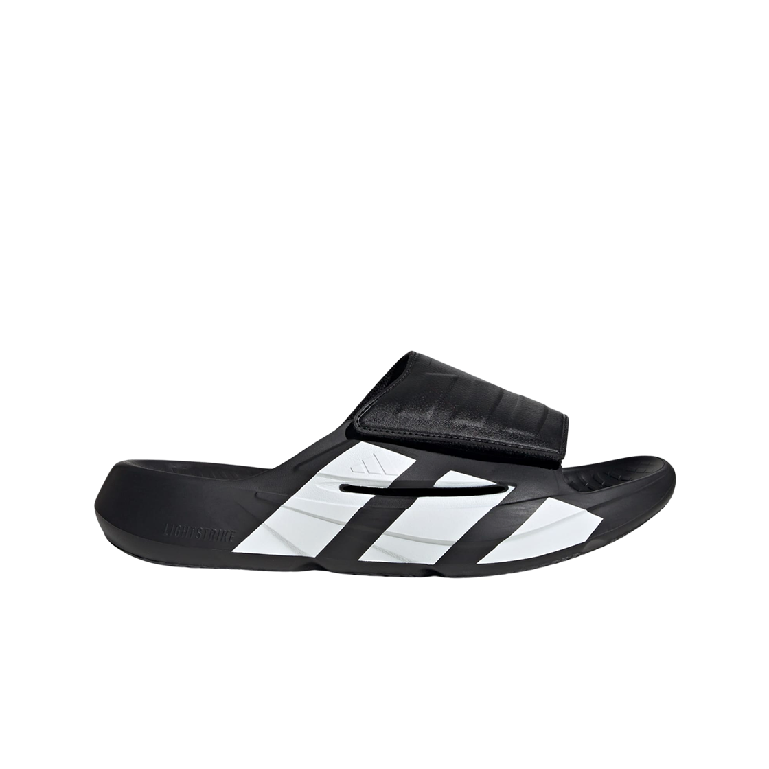 아디다스 라이트블레이즈 슬라이드 코어 블랙 클라우드 화이트(Adidas Lightblaze Slides Core Black Cloud White)