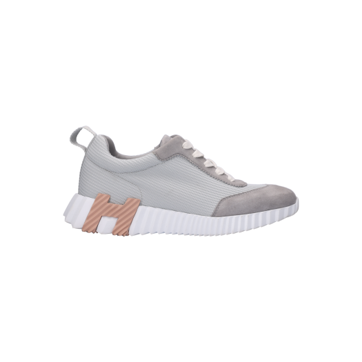 ITJSOFJPIGNM Hermes Bouncing Sneaker Mesh Suede Goatskin & Gris