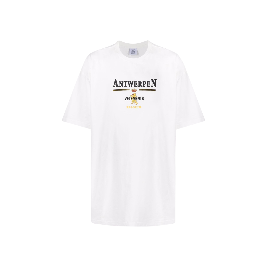 베트멍 앤트워프 로고 티셔츠 화이트(Vetements Antwerp Logo T-Shirt White)
