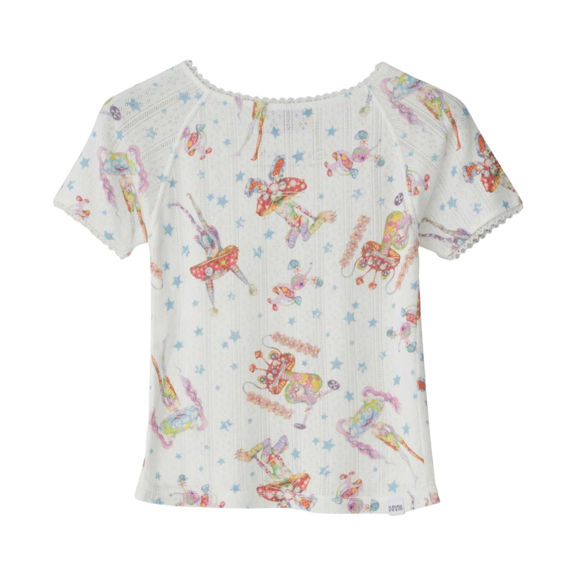 (W) 히스테릭 글래머 EMA 머쉬룸 펑크 밴드 치비 티셔츠 블루((W) Hysteric Glamour EMA Mushroom Punk Band Chibi T-Shirt Blue) - 2