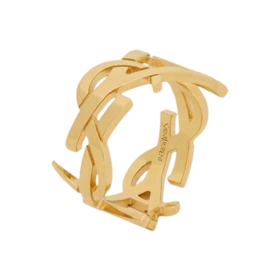 (W) 생로랑 카산드라 메탈 스카프 링 골드((W) Saint Laurent Cassandre Metal Scarf Ring Gold)