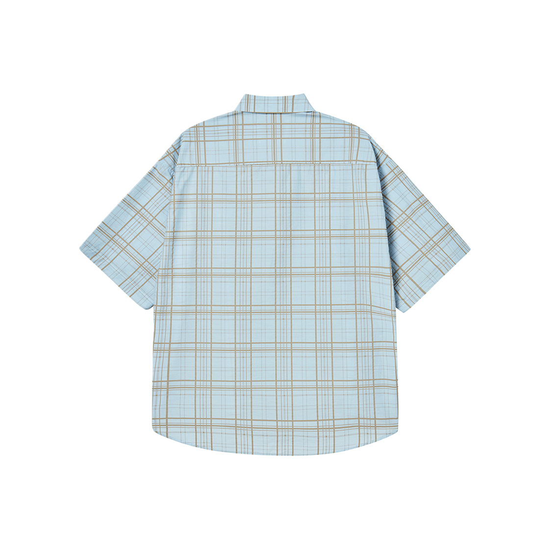 엔 아카이브 럭스 페브릭 체크 반팔 셔츠 스카이 블루(N ARCHIVE Lux Fabric Check 1/2 Shirt Sky Blue) - 2