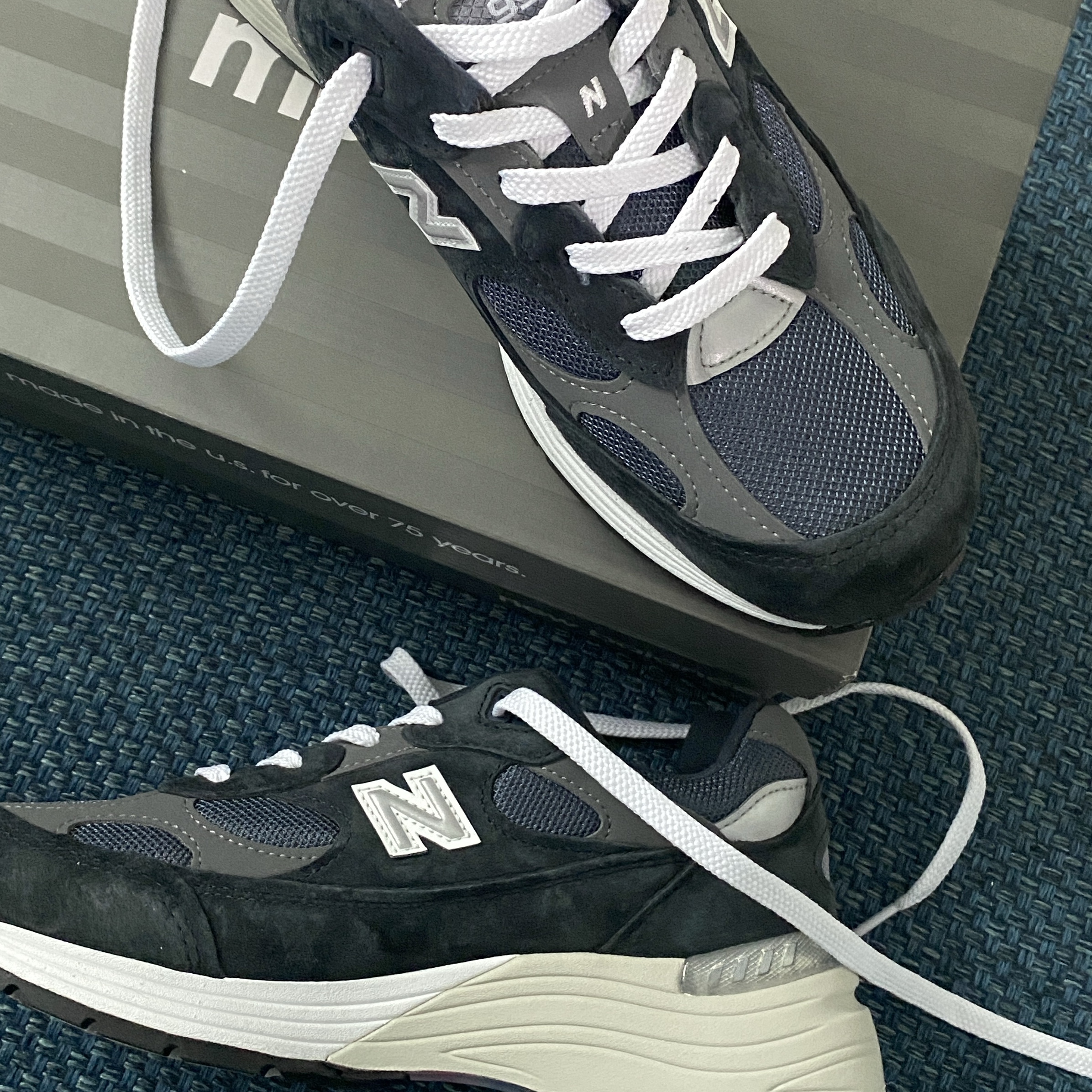 New Balance 992 Made in USA Navy 착용 스타일