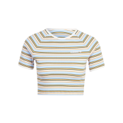 (W) Adidas 80s Rib Stripe Baby T-Shirt Multicolor Clear Sky - US Sizing