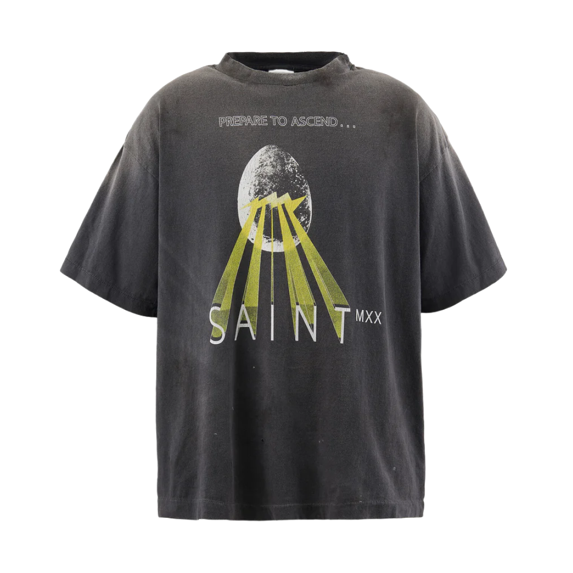 HR8-0000-007 Saint Mxxxxxx Egg S/S T-Shirt Black - 25SS