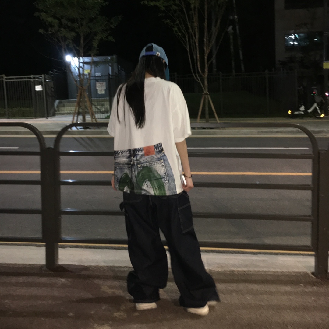 BAPE Sta Mesh Cap Blue 착용 스타일 - 4