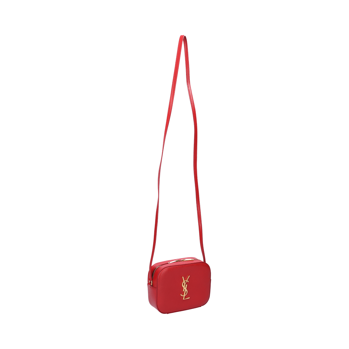 ITC4JBFPM54I Saint Laurent Monogram Camera Bag Leather Red - #6