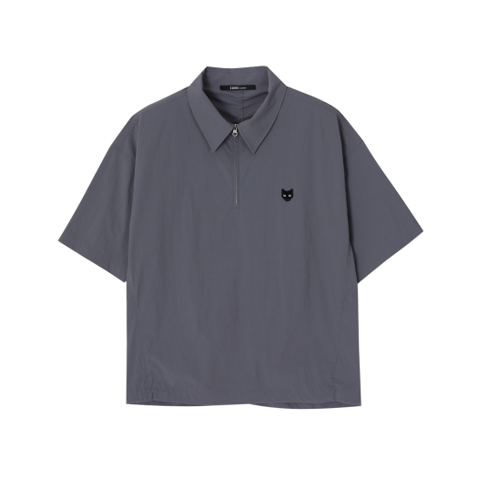 SH3TS835GY Songzio Zzero Light Track Collared T Shirt Grey