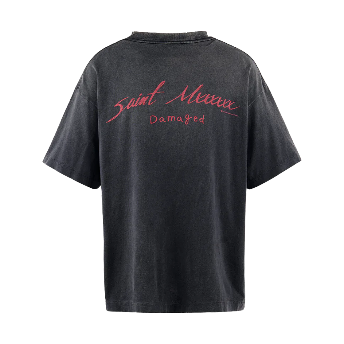 세인트 마이클 데미지드 숏슬리브 티셔츠 블랙 - 25SS(Saint Mxxxxxx Damaged S/S T-Shirt Black - 25SS) - 2