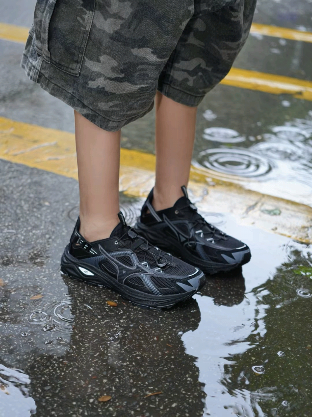 Mizuno Racer Trail SE Black 착용 스타일 - 2