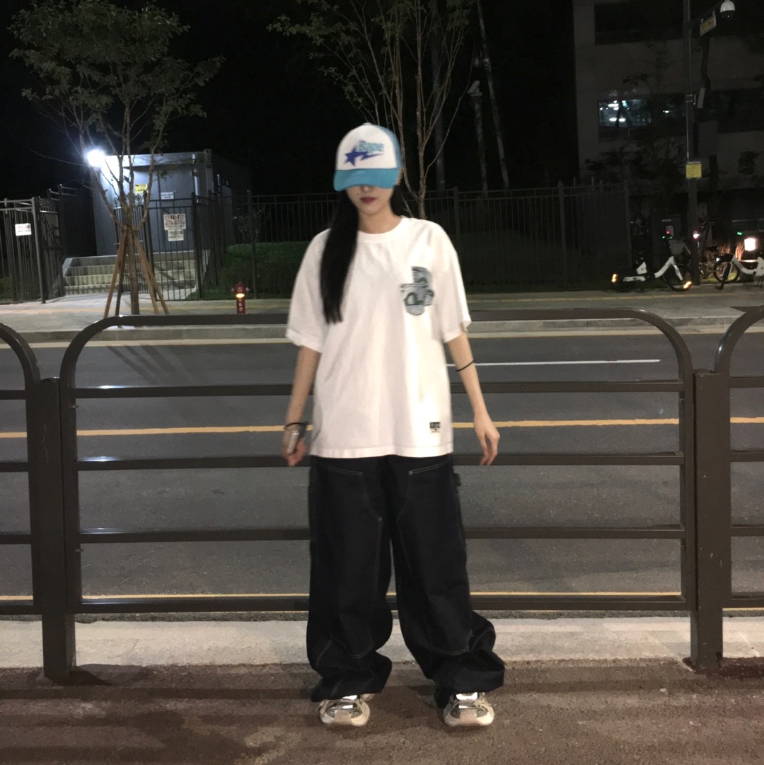 BAPE Sta Mesh Cap Blue 착용 스타일 - 3