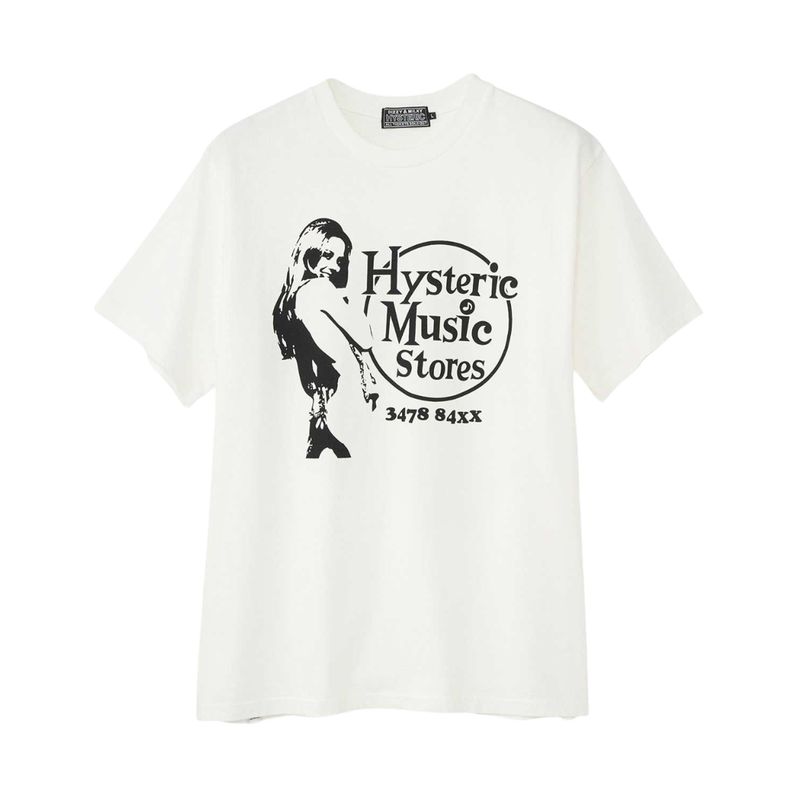 히스테릭 글래머 뮤직 스토어즈 티셔츠 화이트(Hysteric Glamour Music Stores T-Shirt White) - 1