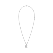 Louis Vuitton Monogram Row Pendant Silver