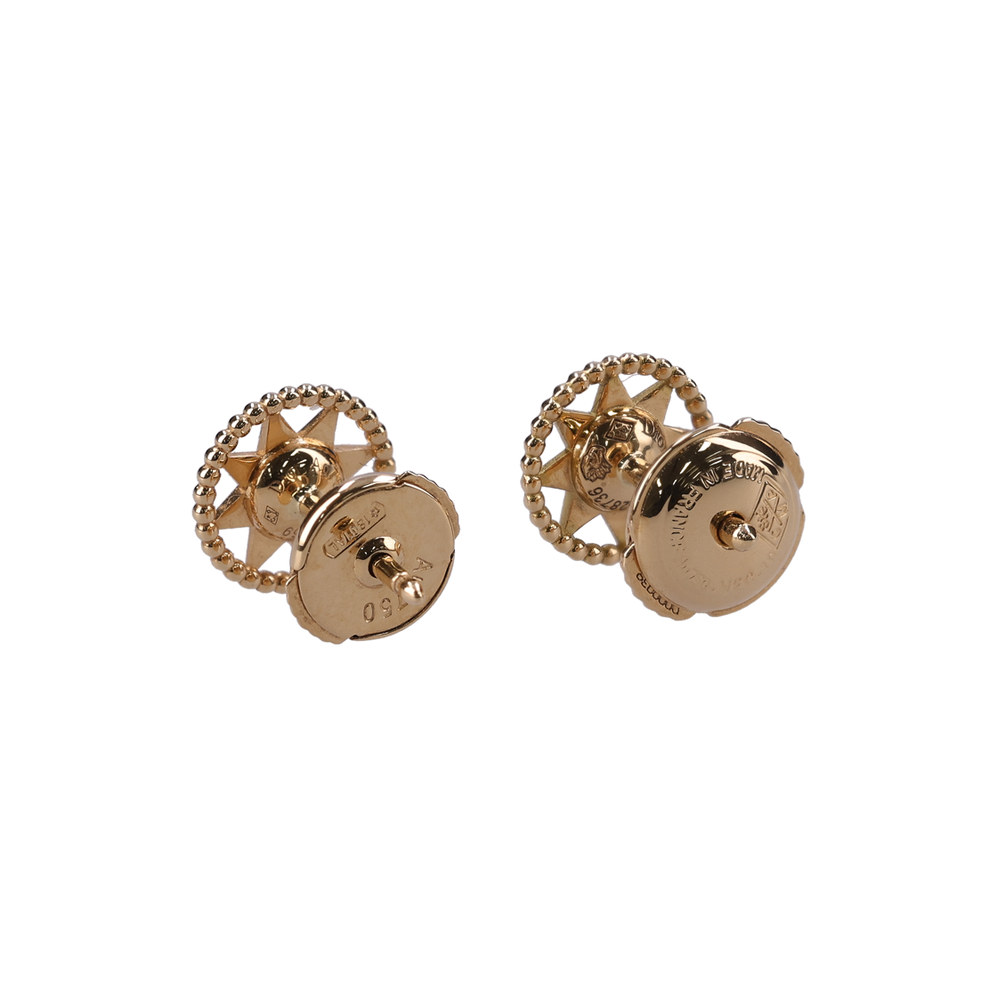 ITWFAQQUBSDN Dior Rose de Vent Earrings Small Diamond Yellow Gold - #2