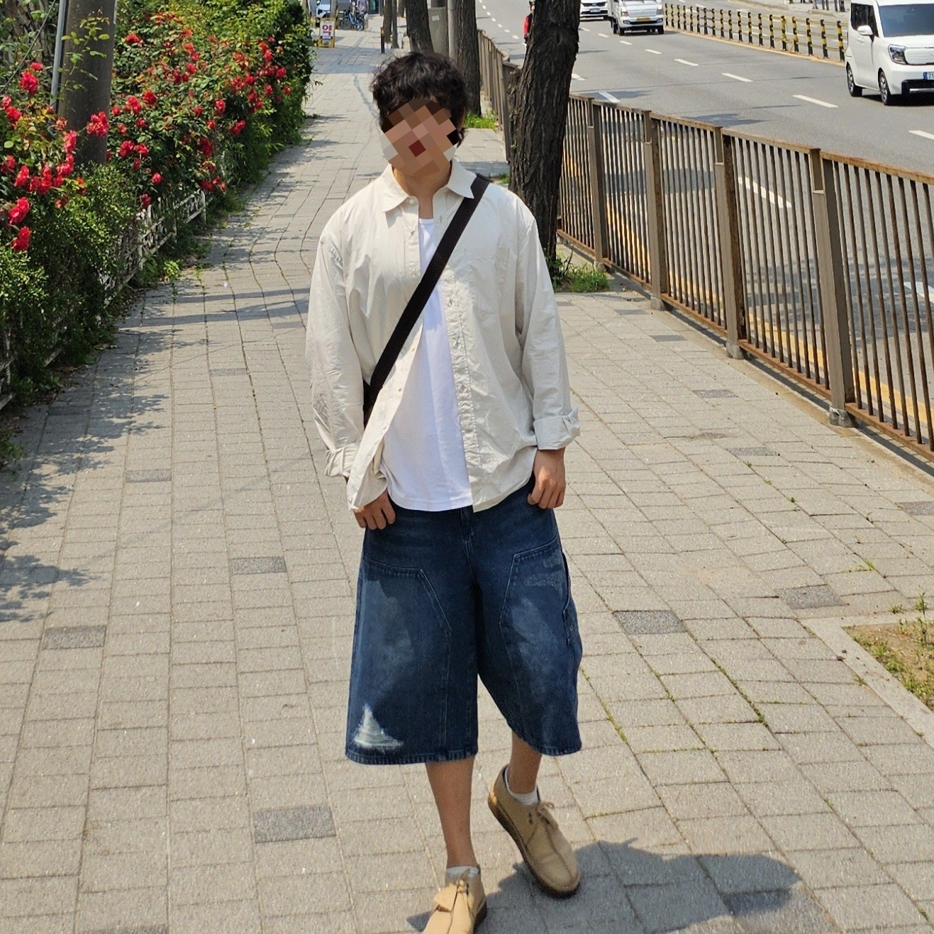 Clarks Desert Trek Sand Suede 착용 스타일 - 1