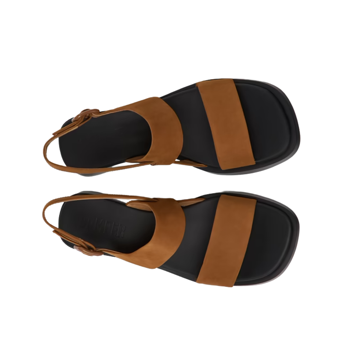 (W) 캠퍼 다나 누벅 샌들 브라운((W) Camper Dana Nubuck Sandals Brown) - 2