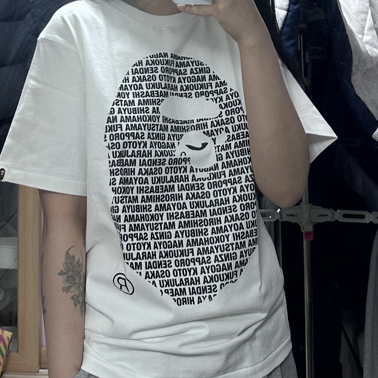 BAPE Japan Ape Head T-Shirt White 착용 스타일