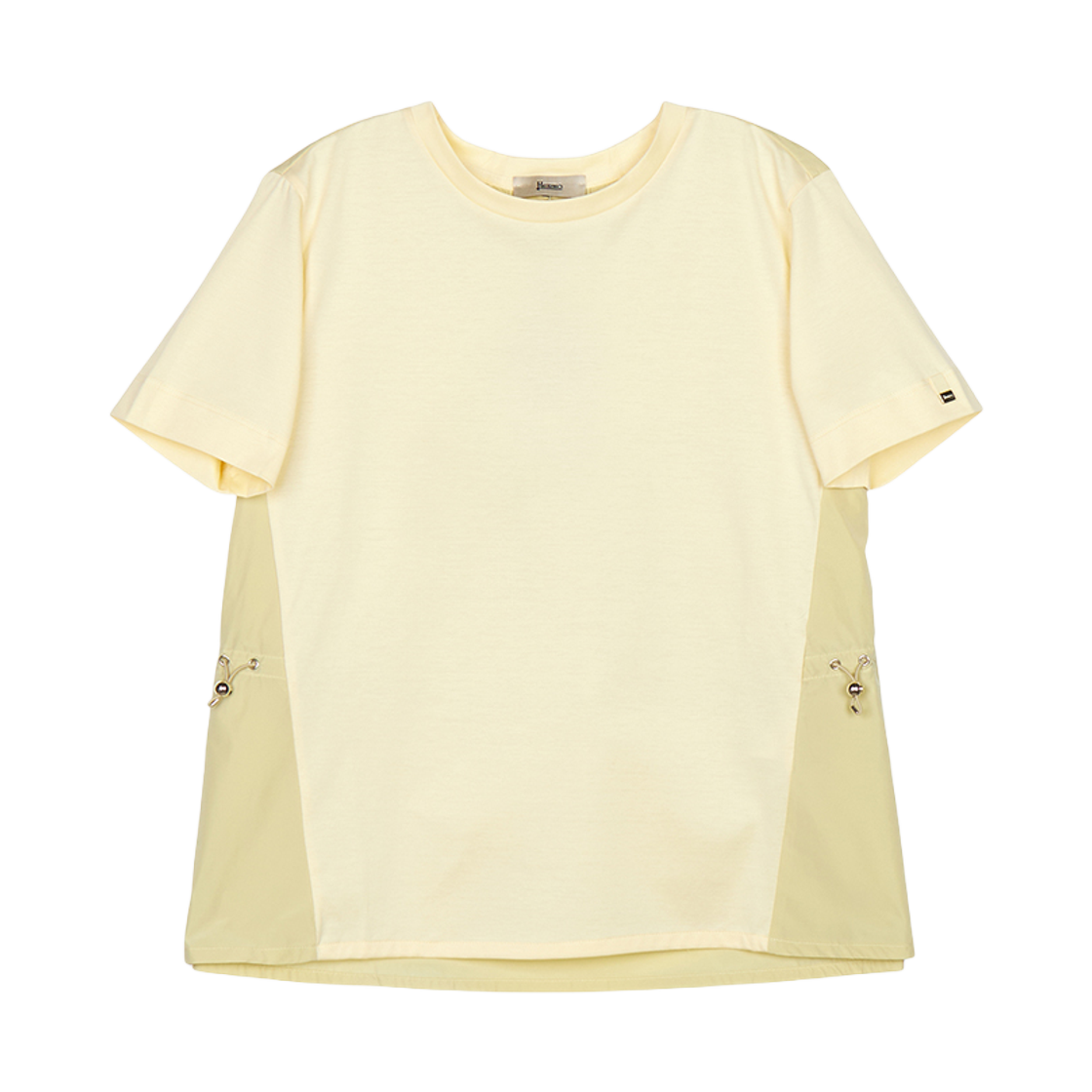 (W) 에르노 숏 슬리브 티 셔츠 옐로우((W) Herno Short Sleeve T-Shirt Yellow)