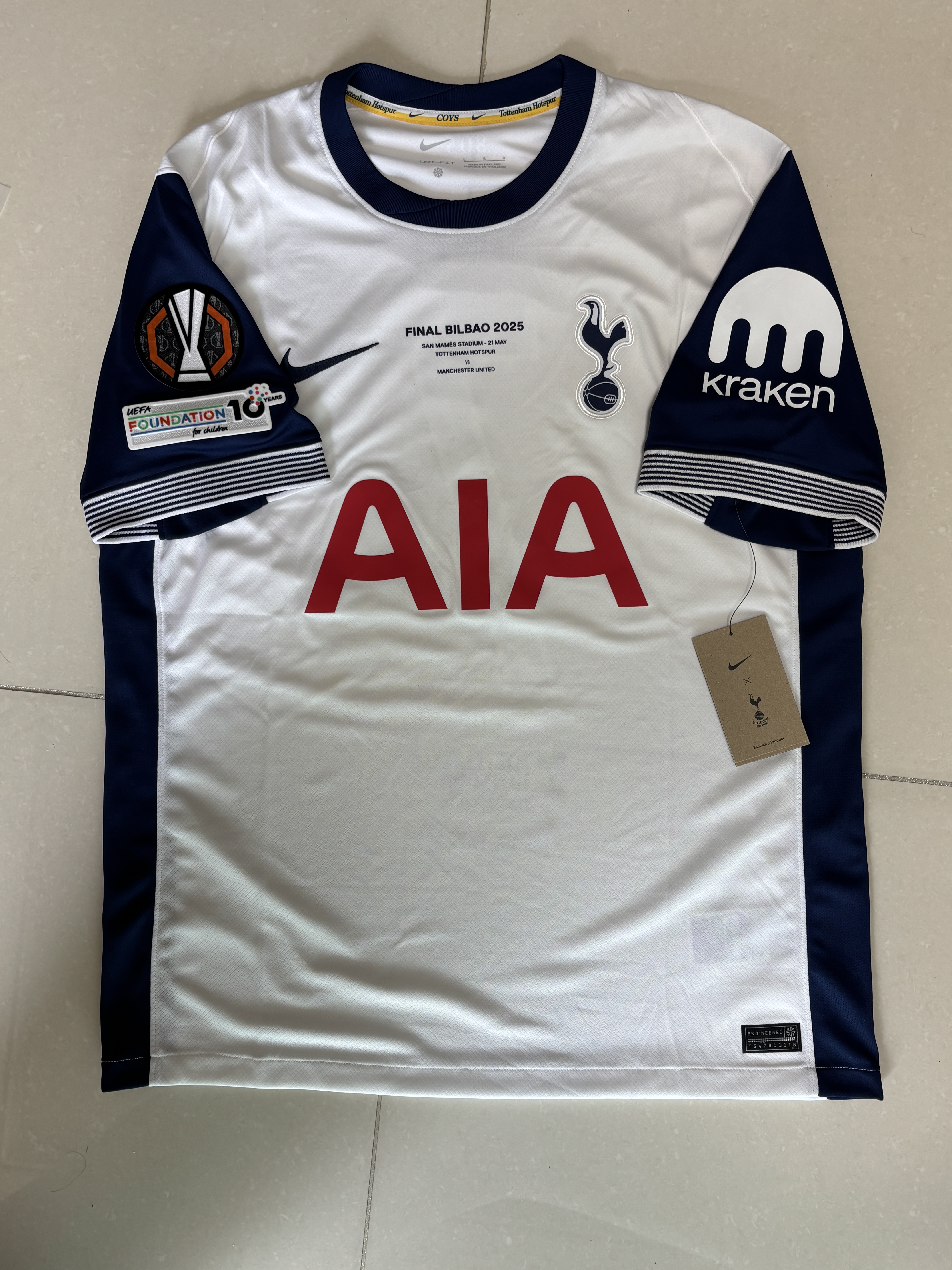Nike Tottenham Hotspur 2024/25 Dri-Fit Stadium Home Jersey White (Non Marking Ver.) 착용 스타일 - 1