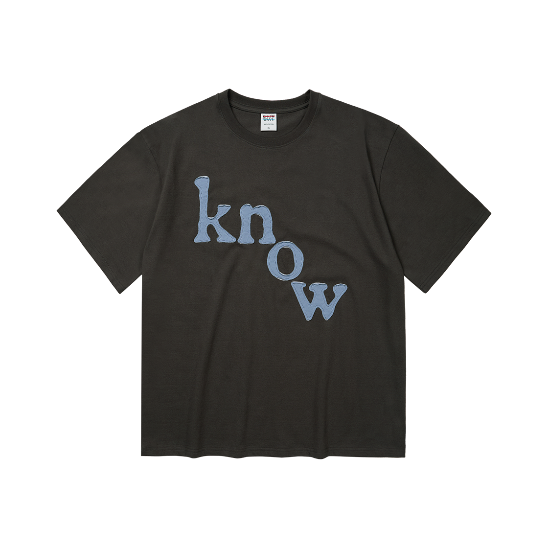 KNT25006CHC Knowwave Patch Logo Tee Charcoal