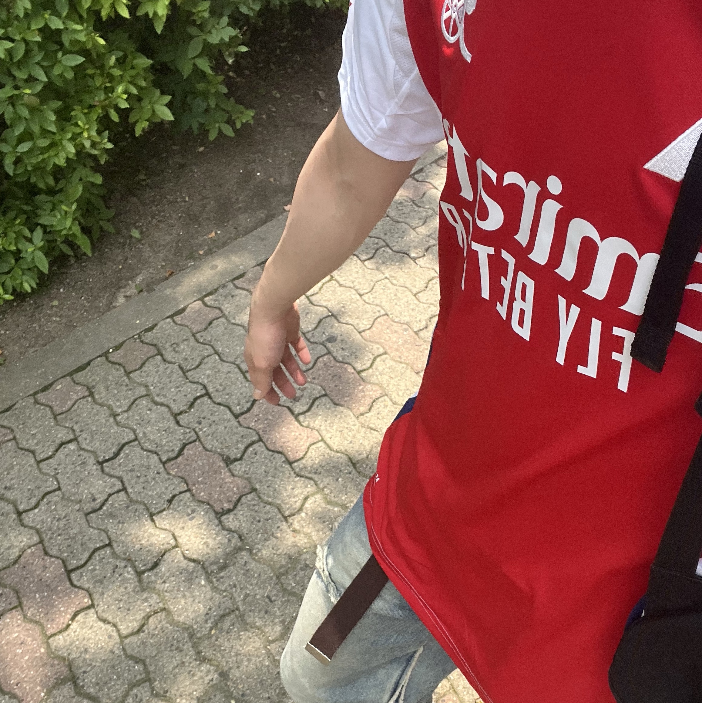 Adidas Arsenal 2024/25 Home Jersey Better Scarlet White - KR Sizing (Non Marking Ver.) 착용 스타일