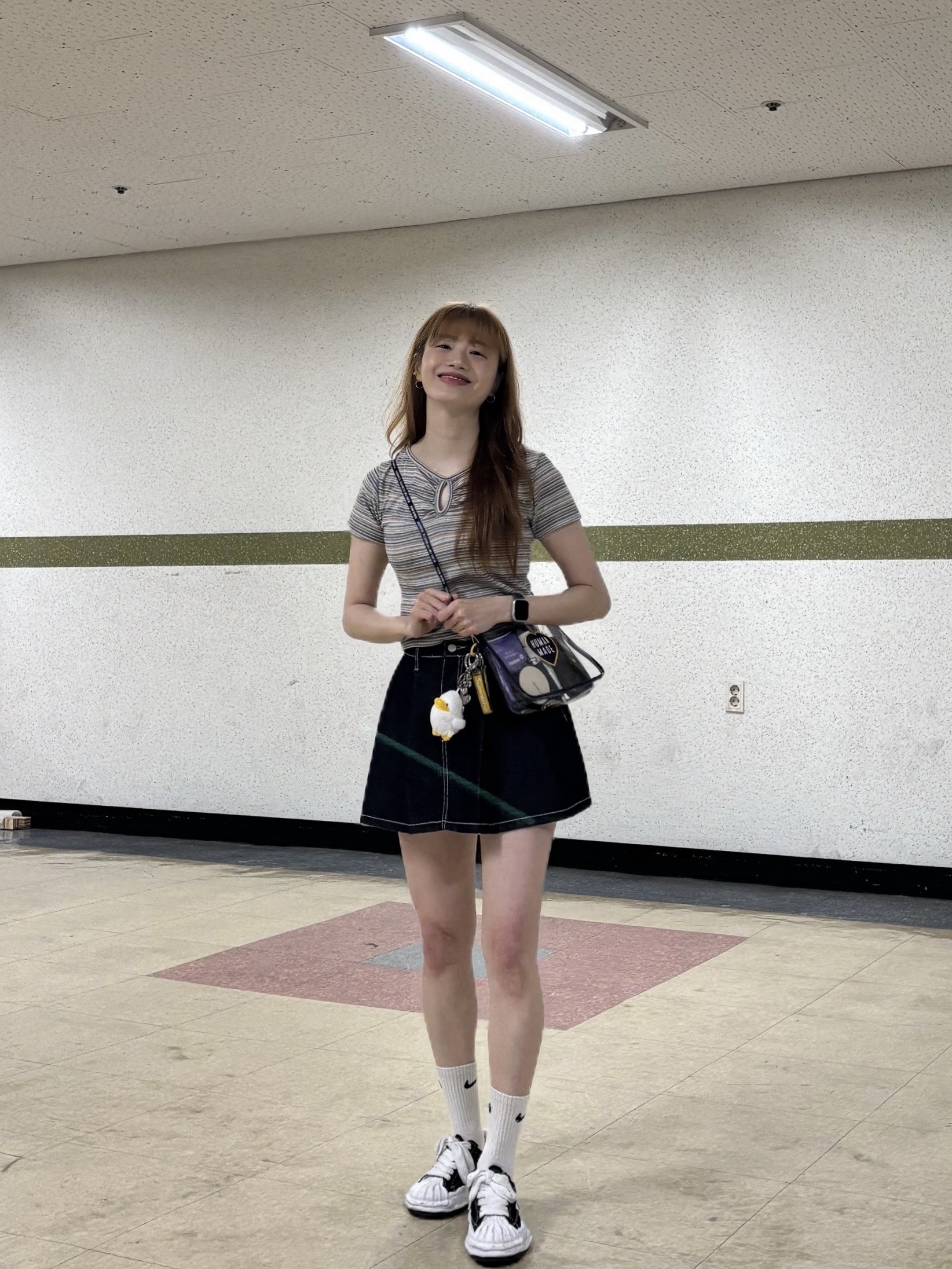 Maison Mihara Yasuhiro Blakey OG Sole Canvas Low-top Sneakers Black White, Human Made Heart Keyring Yellow 착용 스타일 - 2