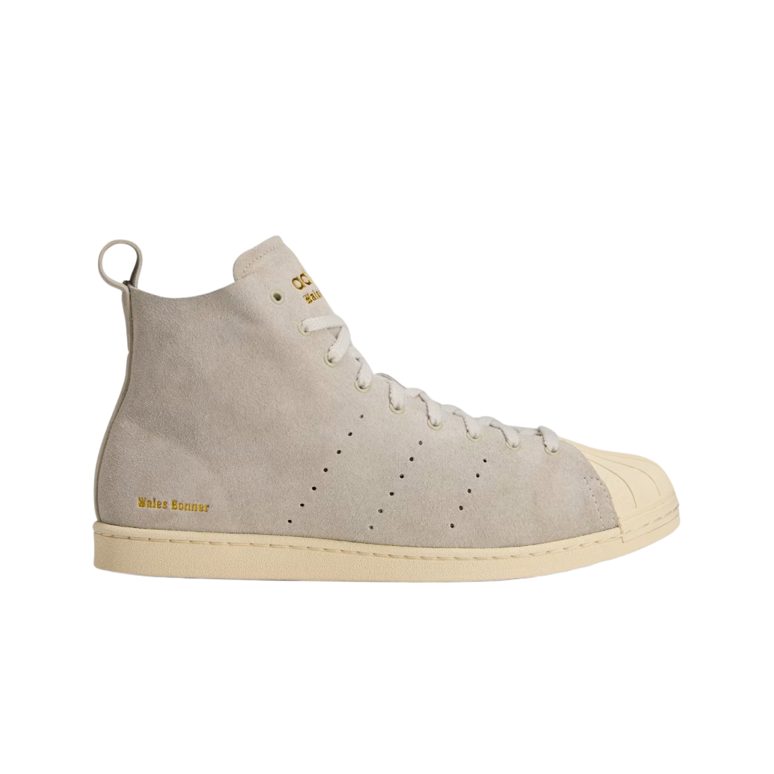 JQ7633 Adidas x Wales Bonner Superstar Hi Mist Stone Wonder White