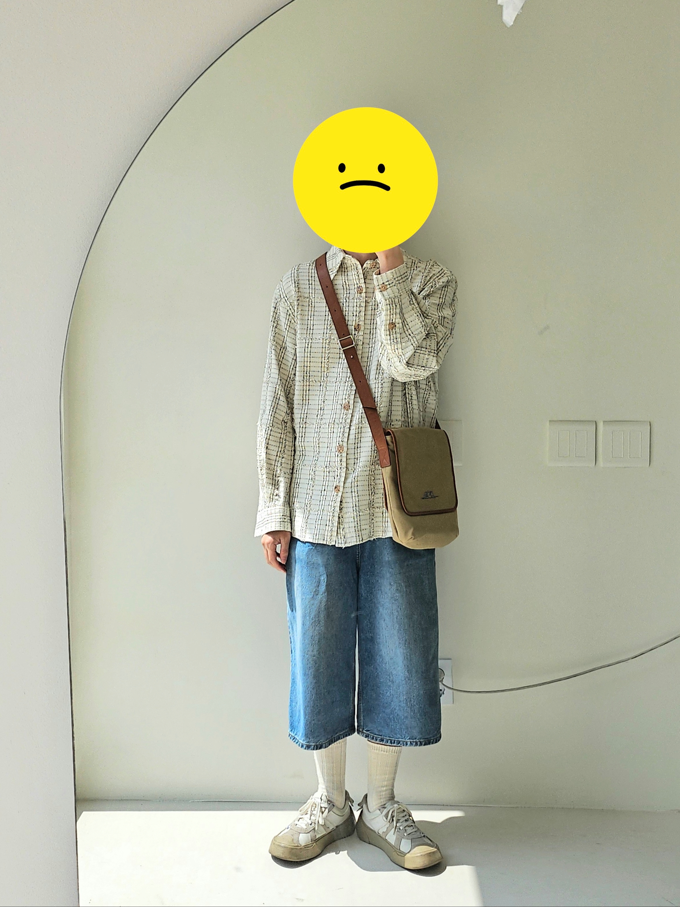 Camper x Ader Error Proto-240-S Cinder German Shoes, Ader Error Lembu Shirt Check 착용 스타일 - 2